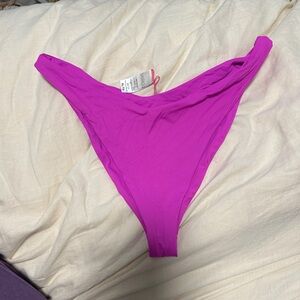 lspace cabana high rise bikini bottoms in bright fucshia